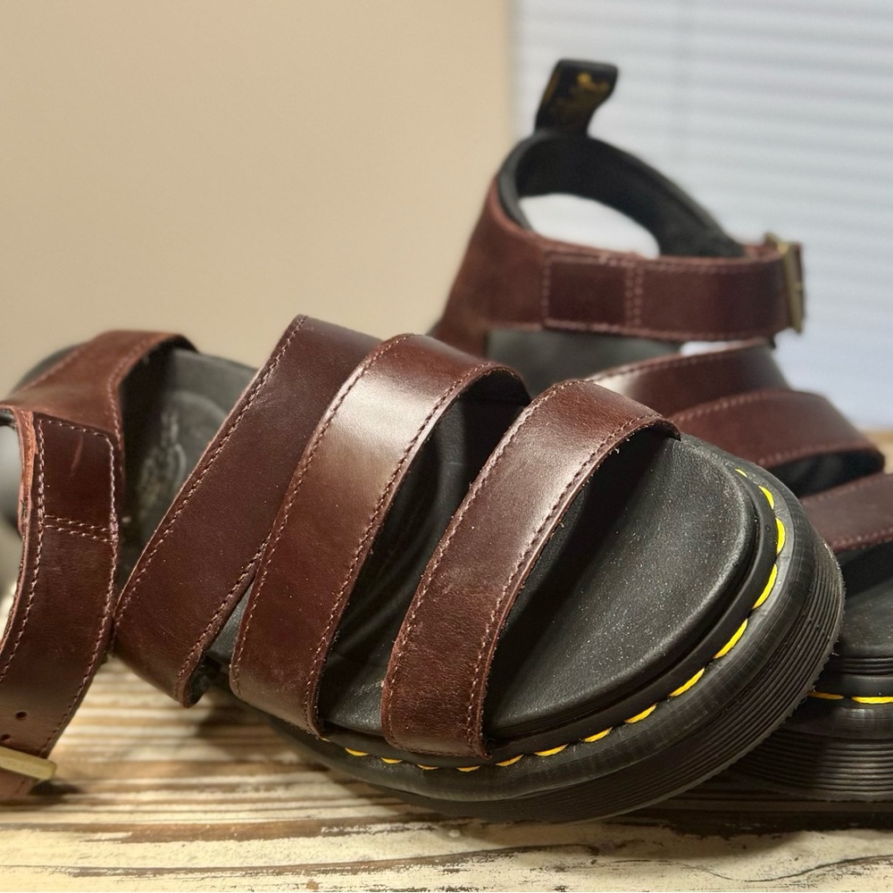 Dr. Martens Blaire Strappy Sandals in Burgundy